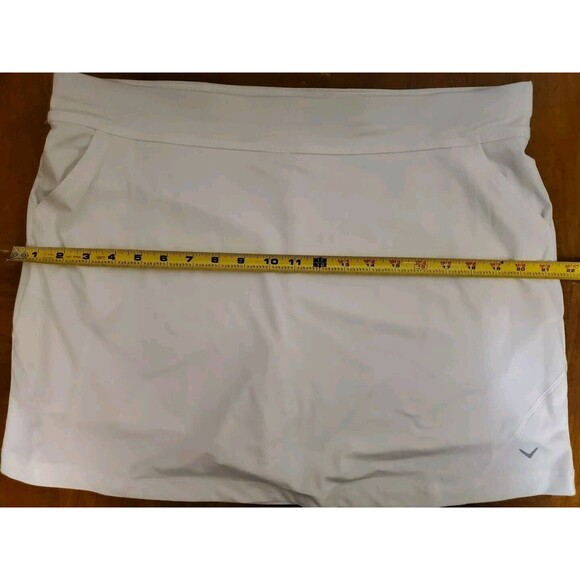Callaway Opti-Dri Knit Skort White Mesh Liner Skirt Golf Athletic Size XL - Picture 4 of 5